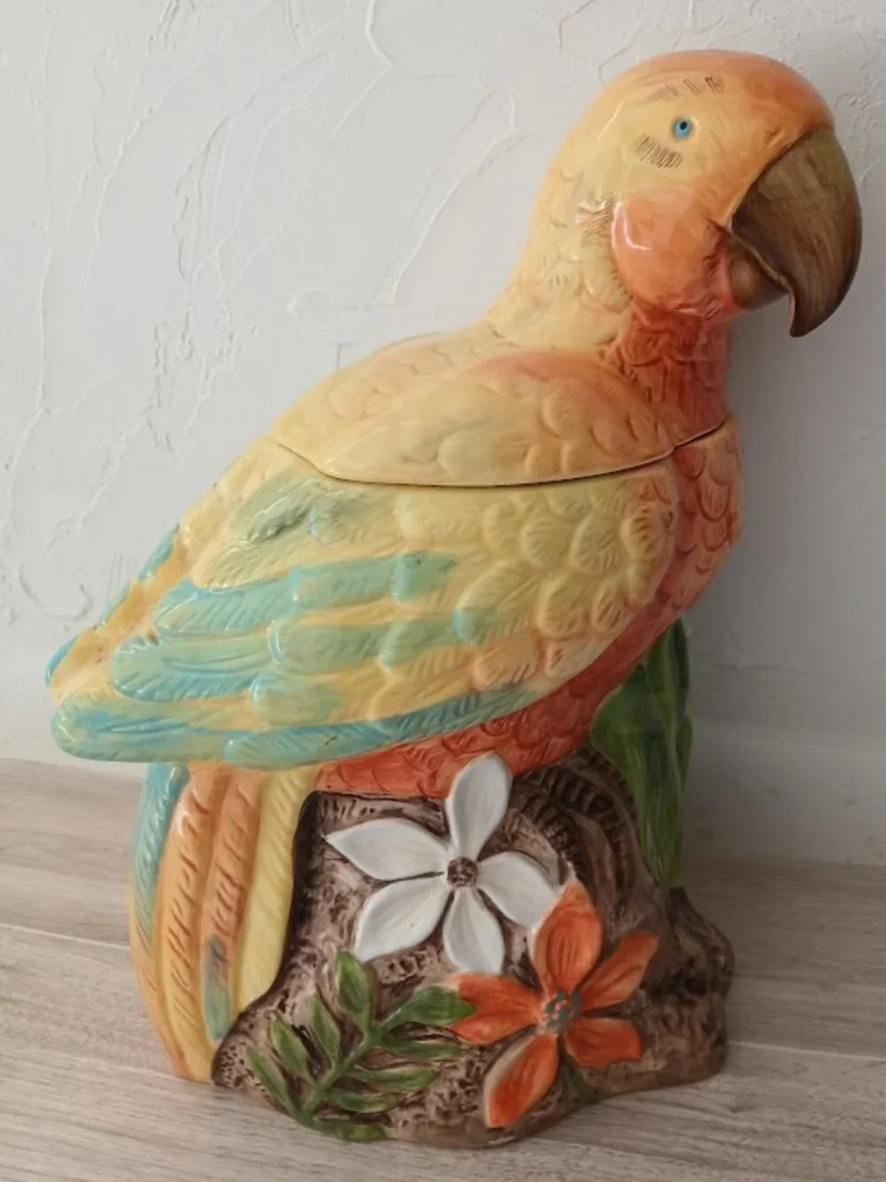 Vintage 2005 TARGET Home Parrot Cookie Jar Margaritaville Style